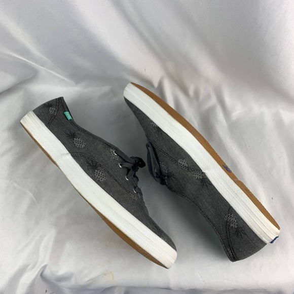 Keds Ortholite Gray Pineapple Lace Up Sneakers Size 11 - Picture 3 of 8